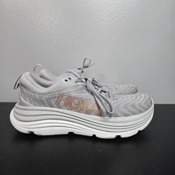 Hoka One One Shoes - Hoka Shoes Womens Size 7B Gray Gaviota 5 Performance Running Athletic Sneakers
